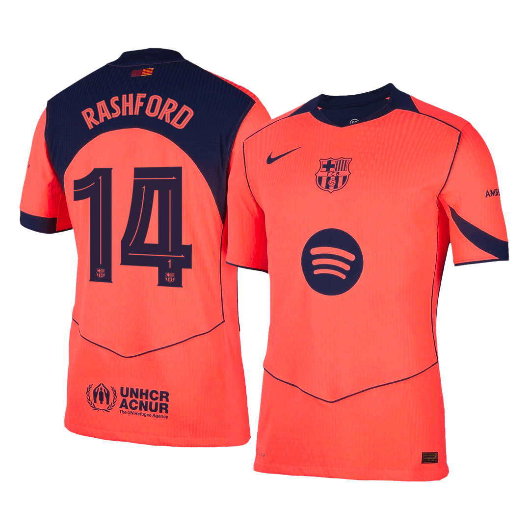 Barcelona Tredjebanetrøje Spillerversion 2025/26 UCL RASHFORD #14
