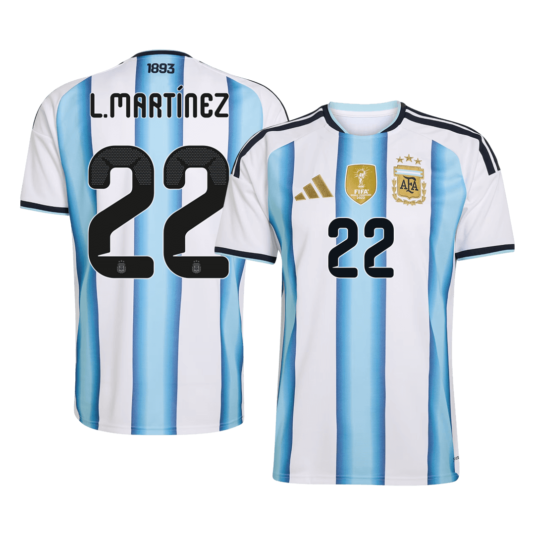 Argentina World Cup Hjemmetrøje 2026 L.MARTÍNEZ #22 [PREMIUM]