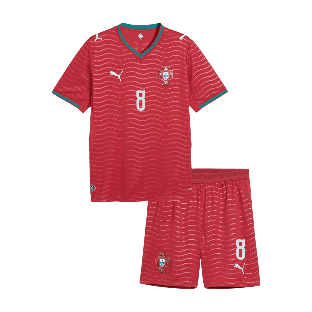 Portugal World Cup Hjemmesæt Børn 2026 B. FERNANDES #8 [PREMIUM]