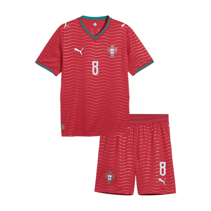 Portugal World Cup Hjemmesæt Børn 2026 B. FERNANDES #8 [PREMIUM]
