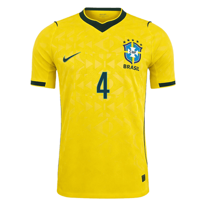 Brazil World Cup Hjemmebanetrøje Spillerversion 2026 MARQUINHOS #4