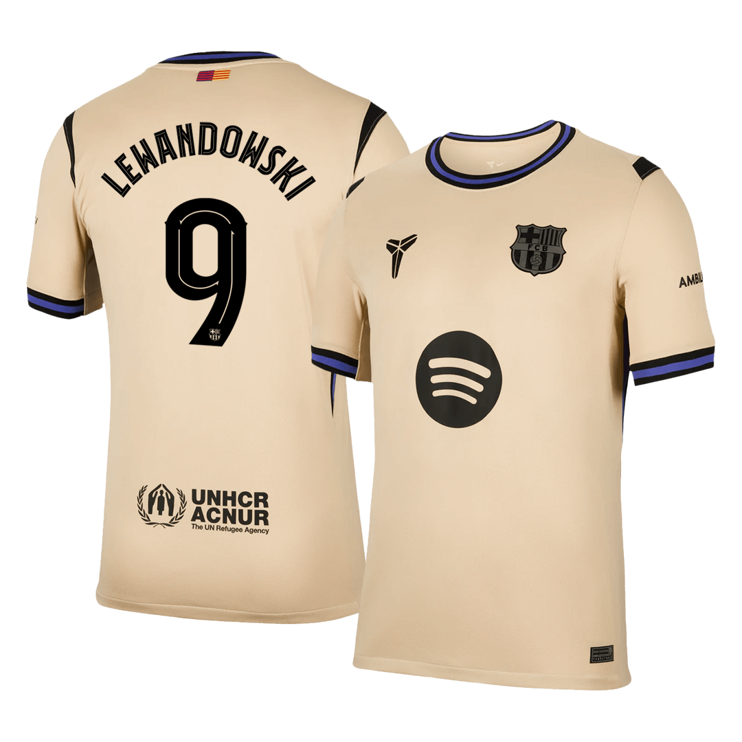 Barcelona Udebanetrøje 2025/26 UCL LEWANDOWSKI #9